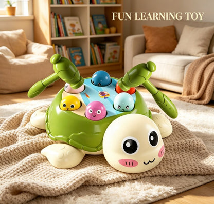Fine Motor Skills Hammering Toy for Kids - Early Learning Turtle Pounding Game - Sensory Development & Hand-Eye Coordination Desktop Toy for Boys Girls