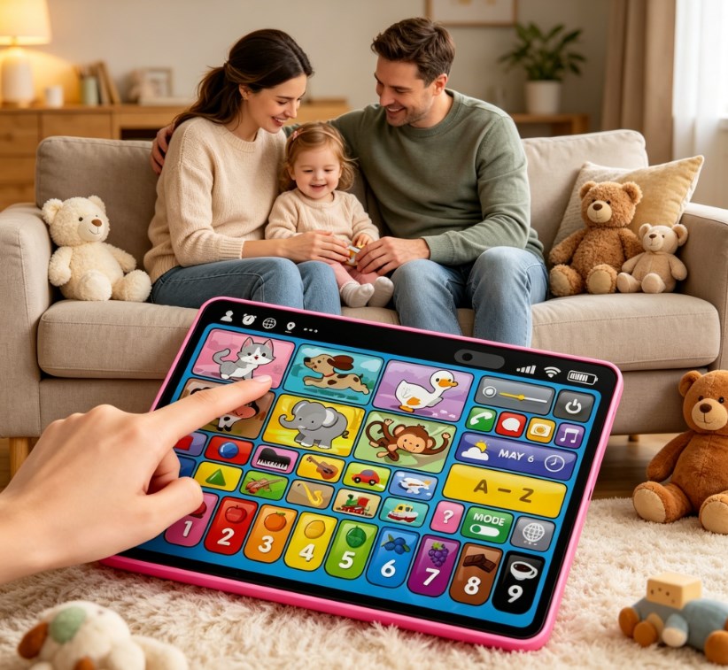 Kids English-French-Spanish Learning Machine: Interactive Educational Tablet & Reading Pen Toy for Early Childhood Language Development
