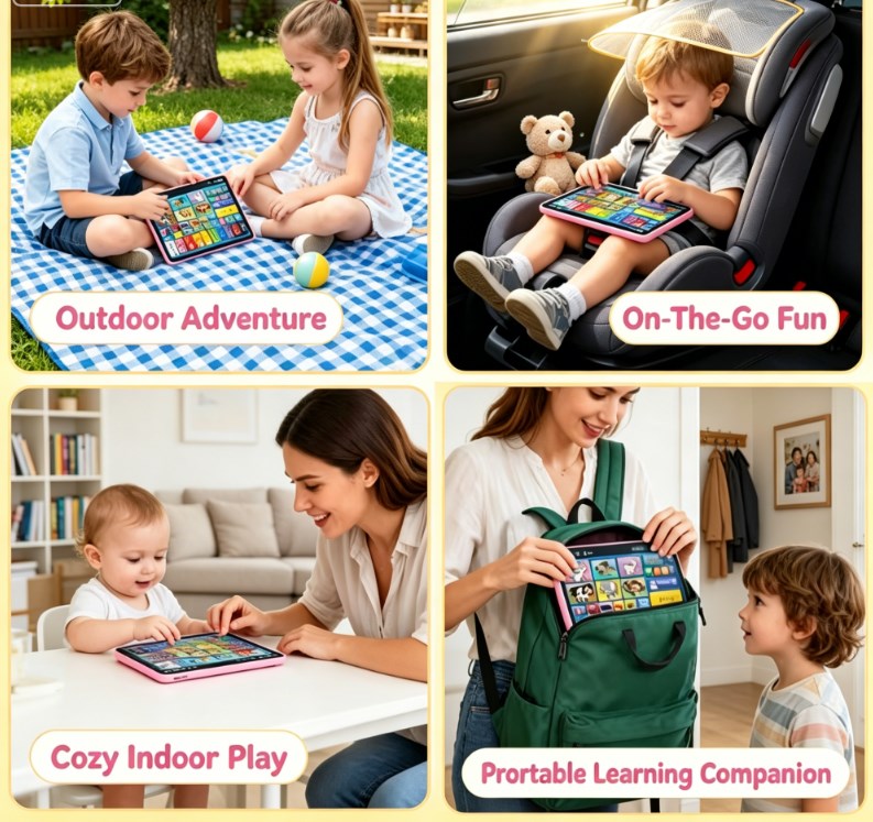 Kids English-French-Spanish Learning Machine: Interactive Educational Tablet & Reading Pen Toy for Early Childhood Language Development